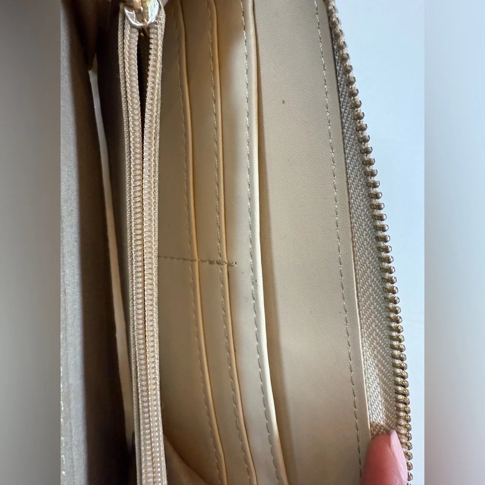 BEBE studded silver wallet (blemish on corner)